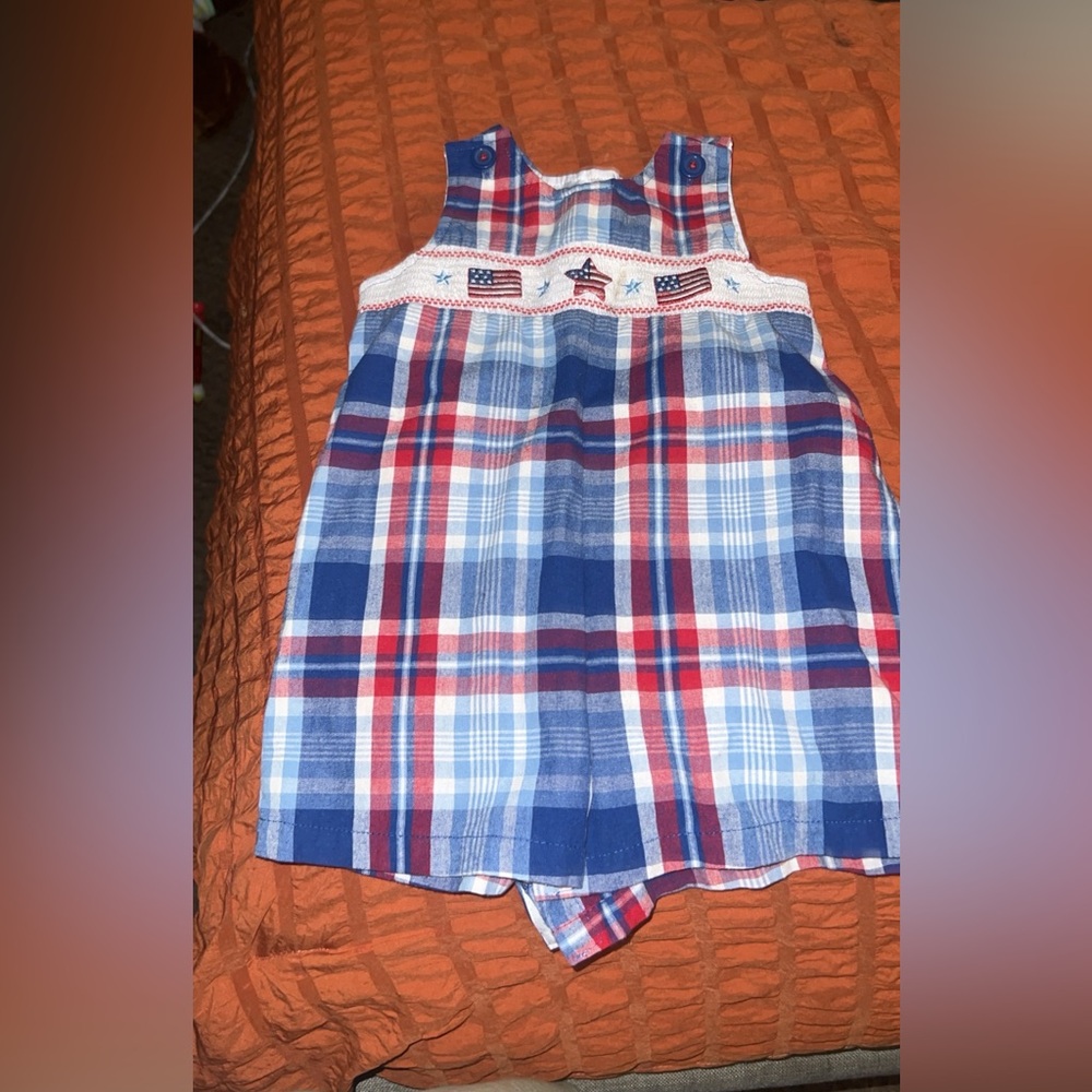 Toddler boy patriotic short romper